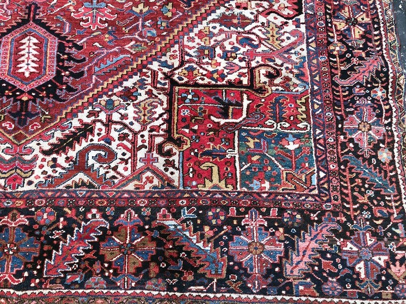 An Antique Decorative 10' x 13'- Herize Rug gallery