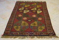 3’9 x 6 Geometric S Antique Tribal Handmade All Wool Rug 4 x 6 Oriental Carpet