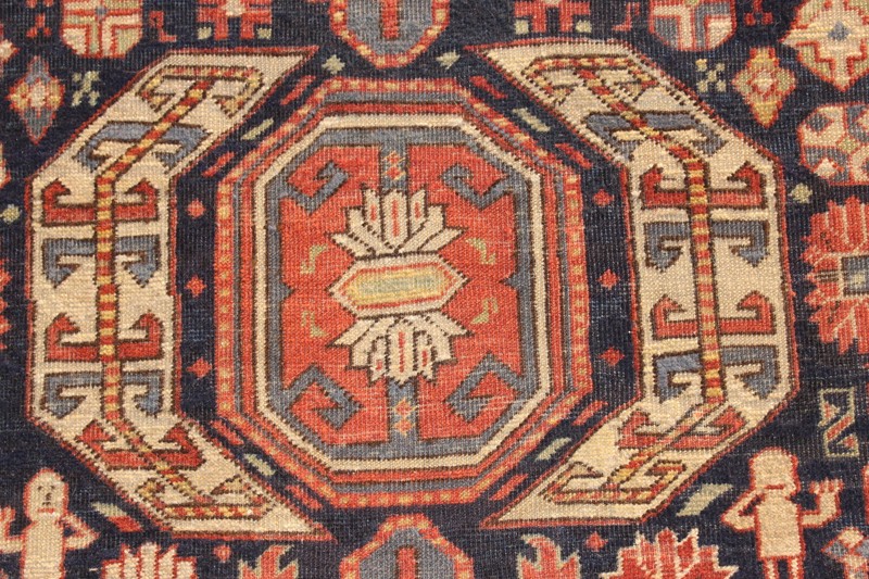 ANTIQUE CAUCASIAN RUG, Authentic Circa 1890's Shirvan 7' x 4' Collectable gallery