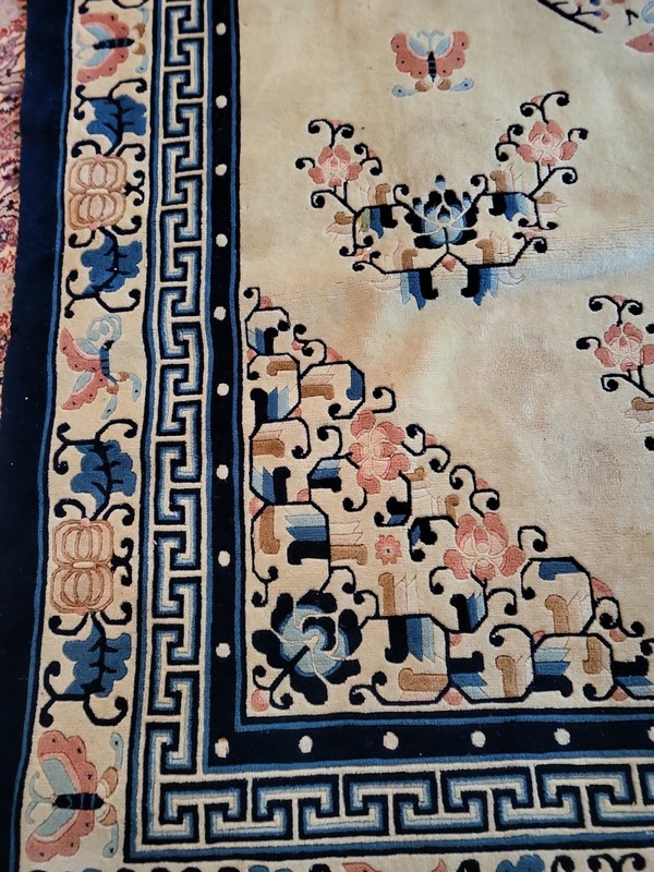SUMMER SALE! CHARMING HIGH END SEMI-ANTIQUE 1960S CHINESE ART DECO RUG 6X9 gallery