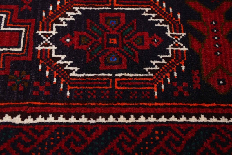 Vintage 3'7" x 6'4" Traditional Hand Knotted Vegetable Dye Wool Area Rug gallery