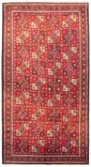 Vintage Geometric Area Rug 5’7″ x 10’8″ Traditional Hand-Knotted Wool Carpet
