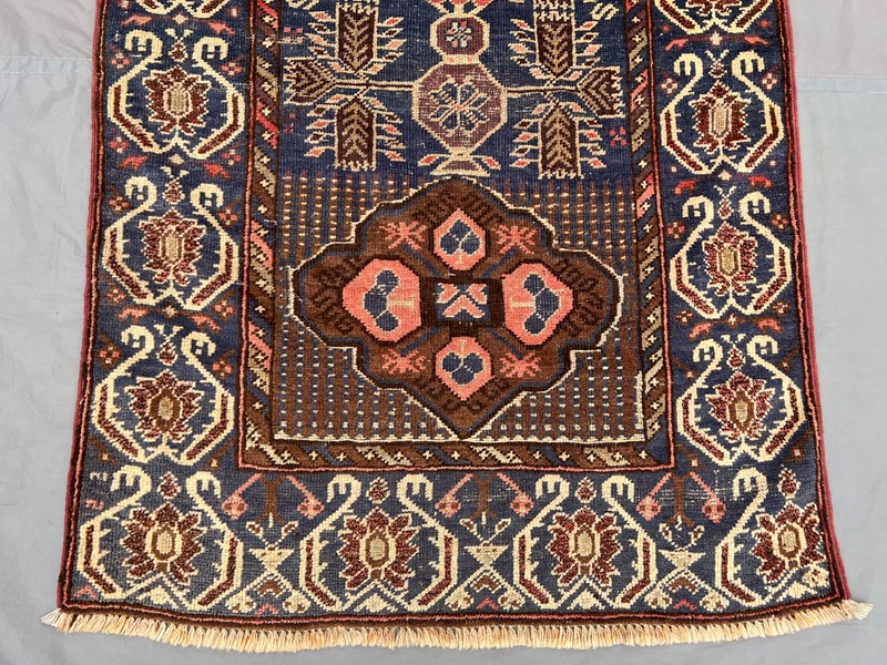 2'10x9'9 ft Antique Handmade Runner Rug Low Pile Tribal Distressed Runner Rug gallery