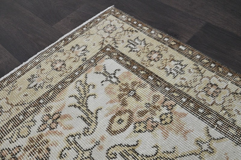 Oushak Turkish Vintage Rug 5x9 Kilim Rug Anatolian Handmade Boho Decor BEIGE gallery