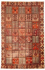 Vintage 6’3″ x 9’11” Traditional Hand Knotted Vegetable Dye Wool Area Rug