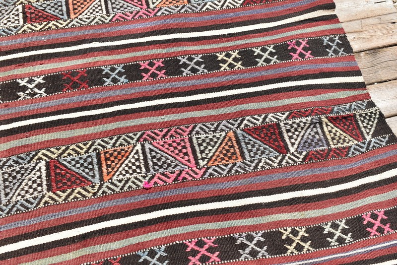 Turkish Kilim Rug 61''x89'' Handwoven Konya Cicim 5x7 Rug 156x227cm Nomads Kilim gallery