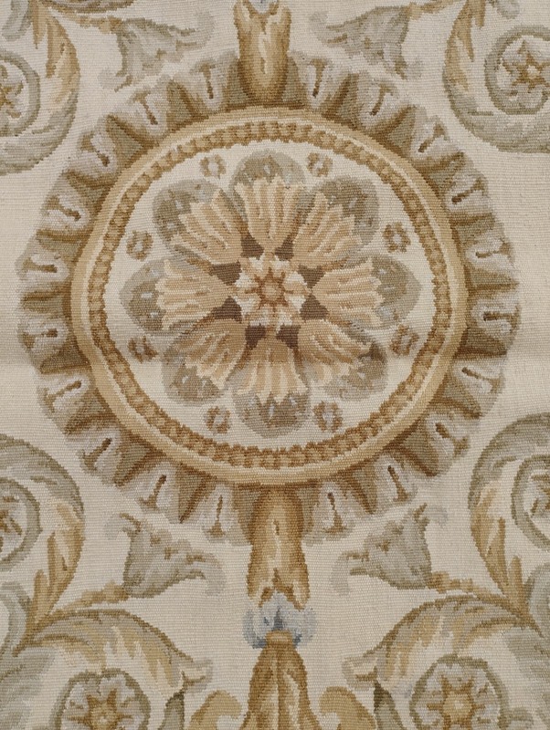 Vintage French Aubusson Floral Needlepoint Multicolor Rug Wool Carpet 294x235 cm gallery