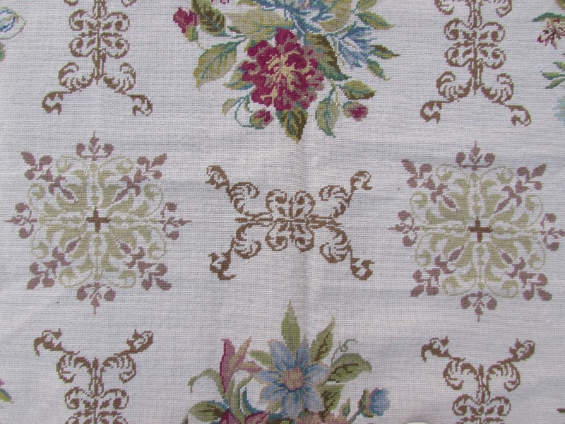 Fine Vintage Hand Made French Design Wool White Needlepoint Aubusson 296X245cm gallery
