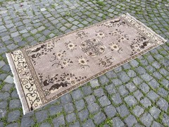 Bohemian Runner Rug, Turkish Vintage Rug, Handmade Wool Rug, 2,6 x 6,4 ft
