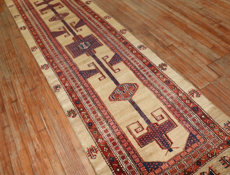 Antique Bakhshaish Camel Hair Rug 3'1''x16'9'' gallery
