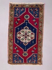 Small Vintage Turkish Rug 95×55 cm, Short Runner, Tribal, Shabby Chic