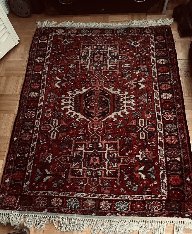 Geometric Persiaan Tribal Karadja Oriental Rug 55” X 43” Herriz gallery