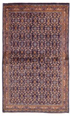 Vintage Hand-Knotted Area Rug 4’2″ x 7’3″ Traditional Wool Carpet