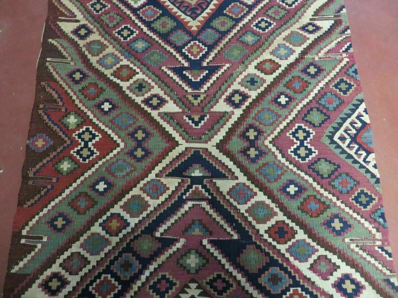 2' 1" X 4' 4" Antique Handmade Bagface Kilim Shirvan Caucasian Wool Rug Nice gallery