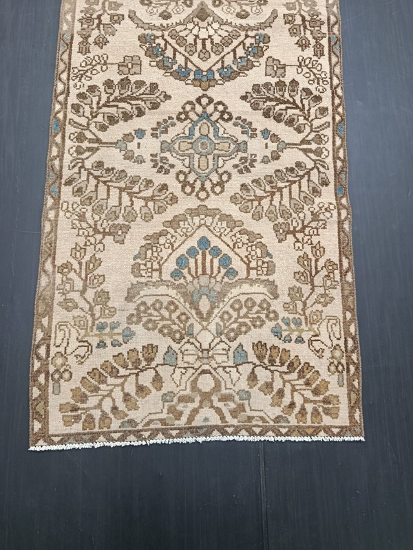 Vintage Oriental Entryway Runner, 2.5x8.2ft, Beige Antique Caucasian Hallway Rug gallery