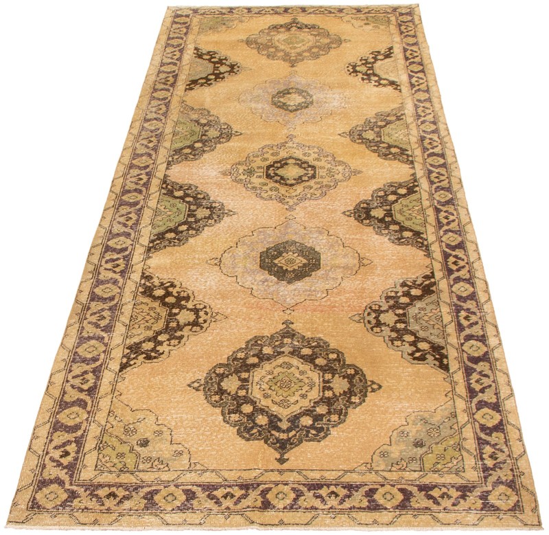 Vintage 4'8" x 12'5" Traditional Hand Knotted Vegetable Dye Wool Area Rug gallery