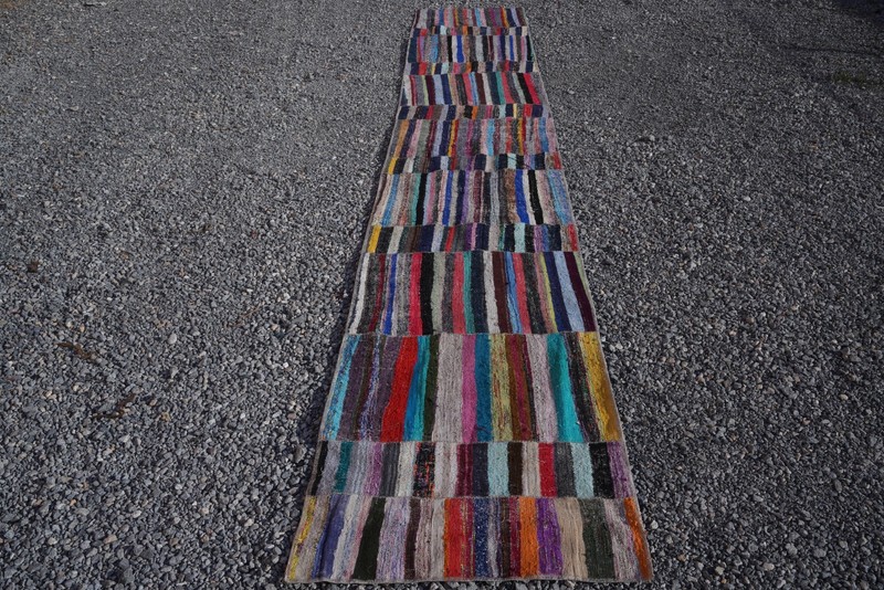 Turkish Kilim Runner Rug 3x16 ft Vintage Handmade Farmhouse Extra Long Rug 833 gallery