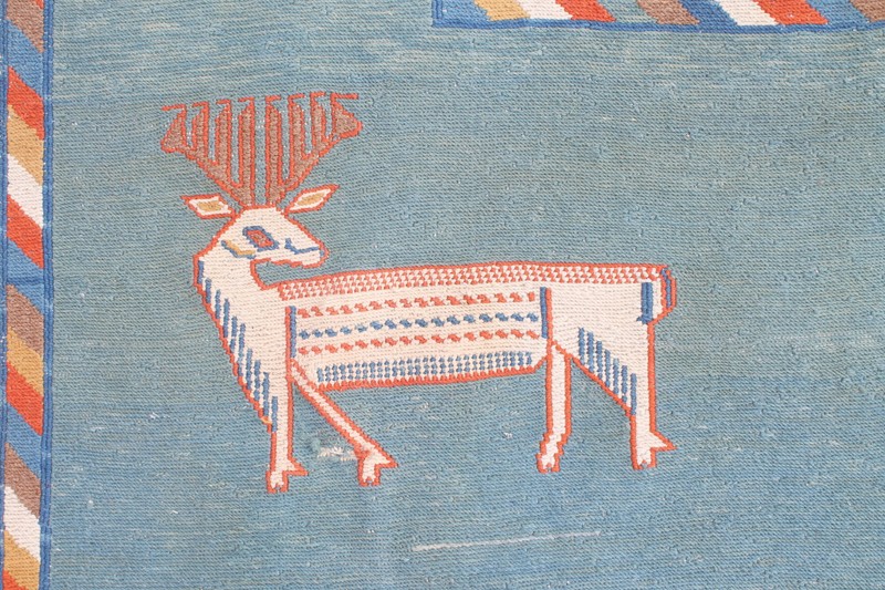 Turkish Rug 79''x77'' Special Production Sumak Kilim 203x197cm gallery