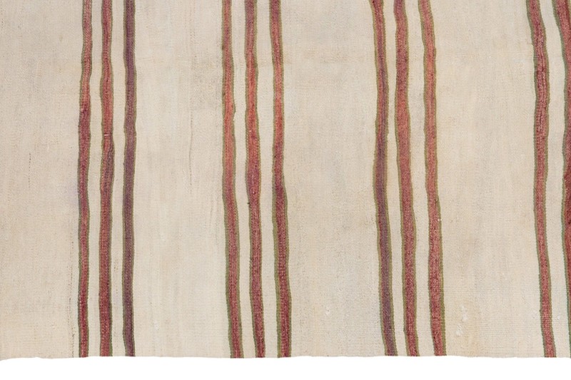 Striped Kilim Rug, Minimalist Turkish Kilim, 4'9" x 7'10", gallery