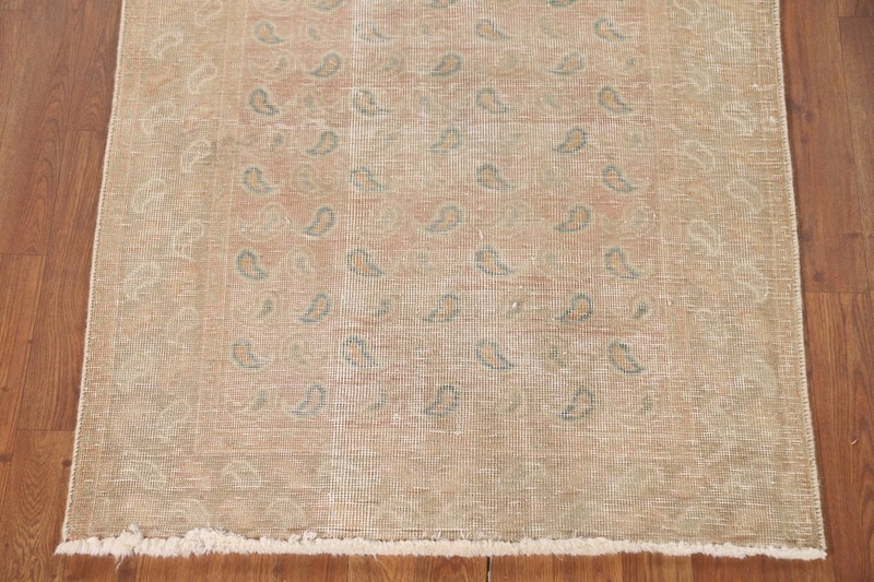 Muted Distressed Wool Hand-made Vintage Rug Traditional Foyer Carpet 3x5 gallery