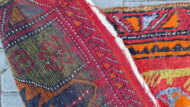 non-geometric Antique small rug, original antiques, welcome home decor gallery