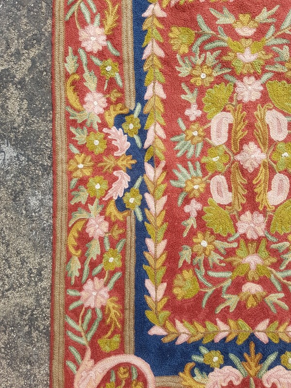 Vintage Hand Woven Traditional Kashmiri Multicolor Kilim Rug Carpet 90x60 cm gallery