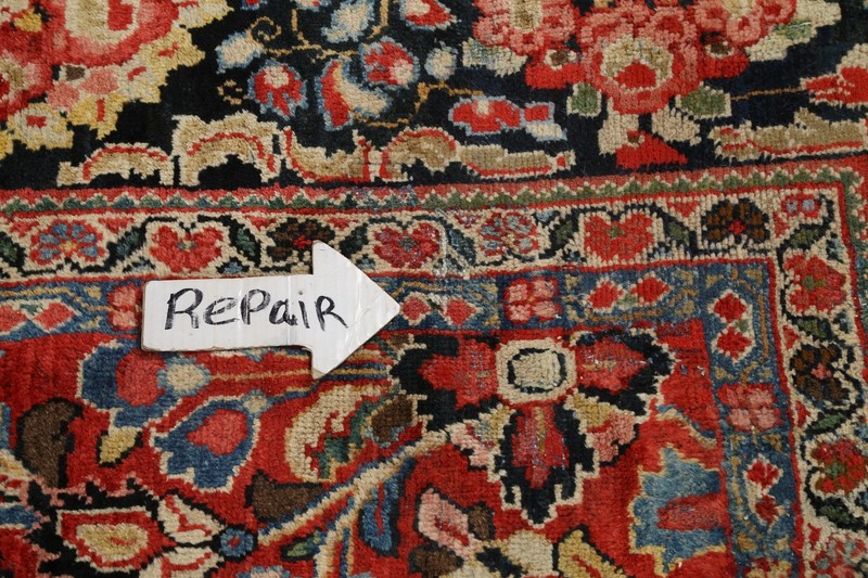 Antique Vegetable Dye Sultanabad Floral Area Rug Hand-Knotted Wool Carpet 10x14 gallery