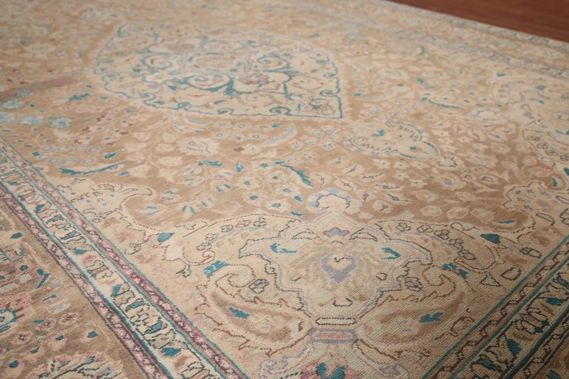 Light Brown Wool Area Rug 7x10 Hand-knotted Traditional Living Room Carpet gallery