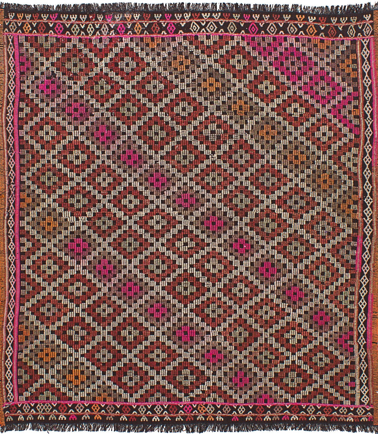 Vintage 5'0" x 5'6" Traditional Wool Hand Woven Oriental Area Rug gallery