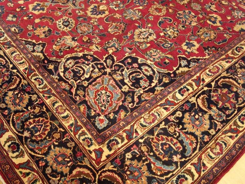 10 x 13 HAND KNOTTED_HANDMADE _SIGNED _High Quality Antique Rug _FINE SOFT WOOL gallery
