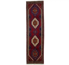 4X13 Vintage Tribal Rug Geometric Runner Rug Wool Oriental Hallway Carpet 3’7X13
