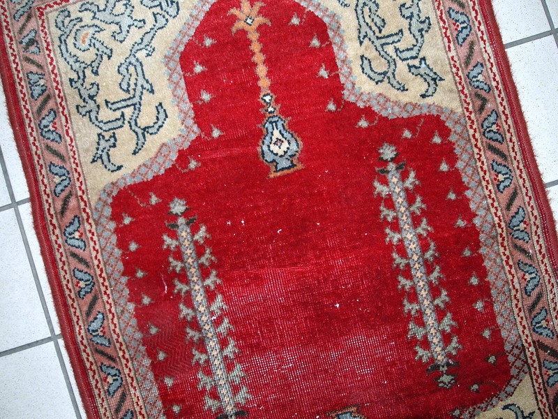 Handmade antique Turkish Konya rug 2.9' x 3.5' (69cm x 108cm) 1920s - 1C500 gallery
