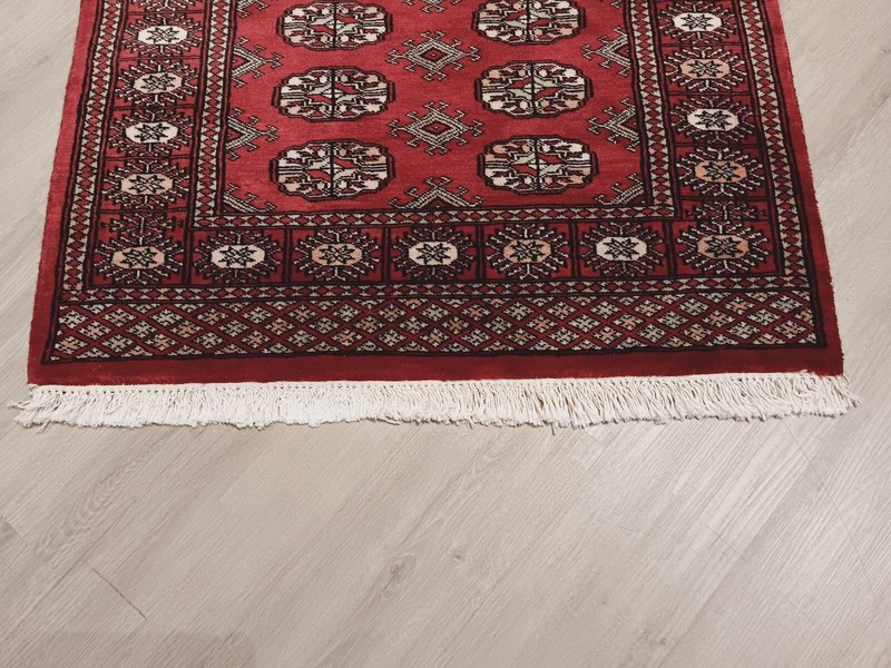 3x5 All-over-Pattern Deep Red Handmade-Turkish-Knotted Fine Soft Wool Rug 586316 gallery