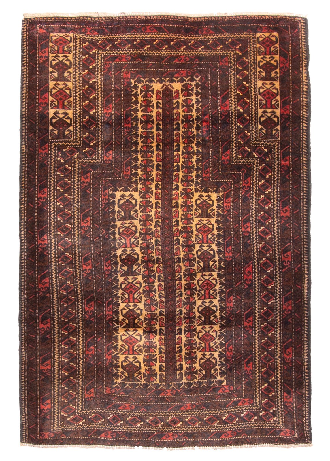 Vintage Traditional Hand-Knotted Area Rug 3'3" x 4'9" Oriental Wool Carpet gallery