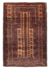Vintage Traditional Hand-Knotted Area Rug 3’3″ x 4’9″ Oriental Wool Carpet