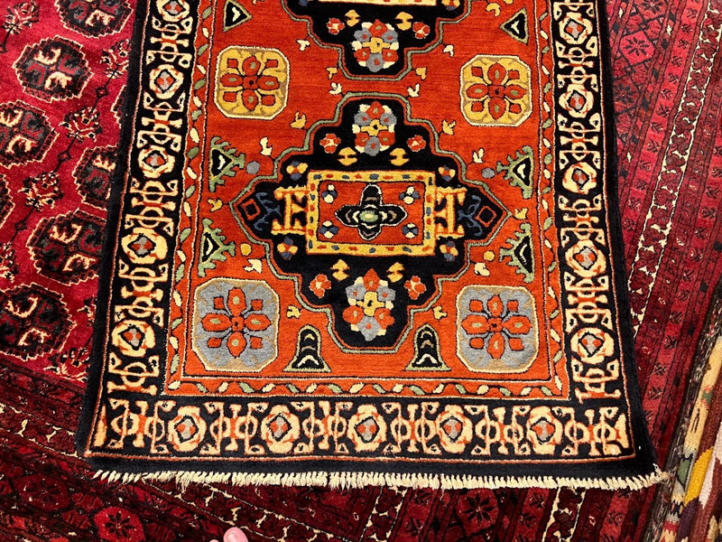 COLLECTORS' ITEM Antique Natural Vegetable Dye Caucasian Kazak Runner gallery