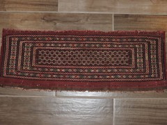 Handmade Tekke Turkoman Torba Flatweave Wool Rug