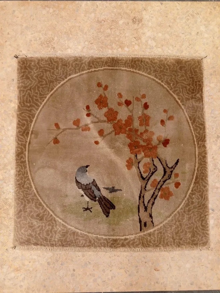 OLLECTORS PIECE Vintage Natural Pure 100% Silk Pictorial for Kids Room Rug