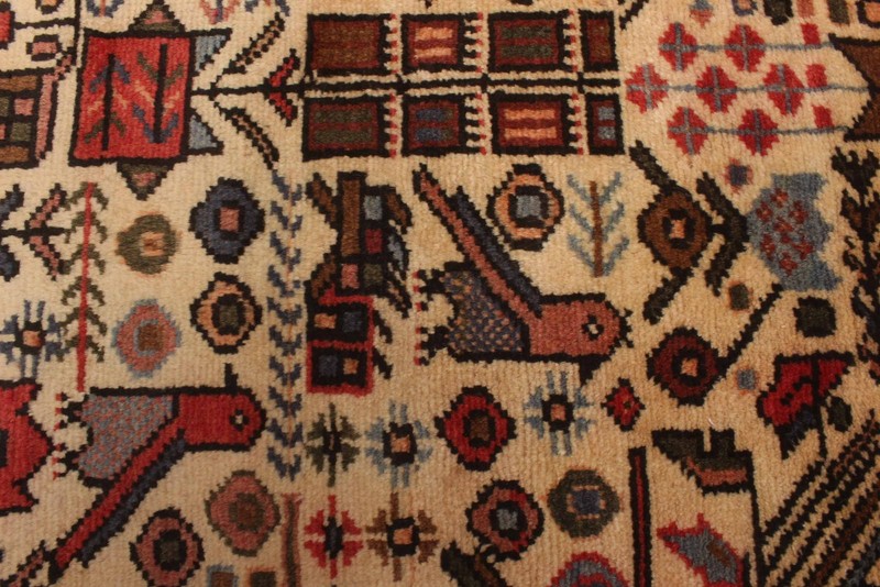 Vintage 3'3" x 4'6" Traditional Hand Knotted Vegetable Dye Wool Area Rug gallery