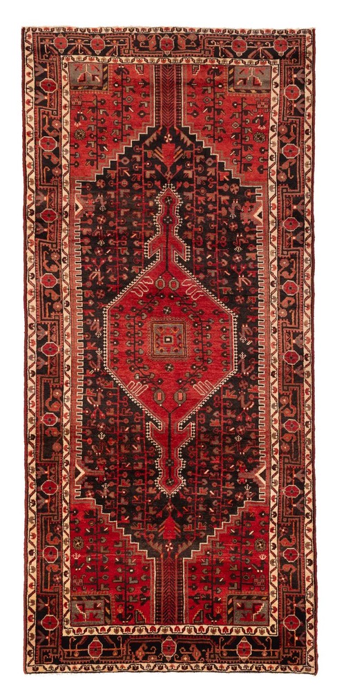Vintage 5'0" x 10'10" Traditional Hand Knotted Vegetable Dye Wool Area Rug