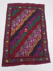 Vintage Turkish Cicim Handwoven Multicolor Wool Tapestry Rug 4.6×3.0ft