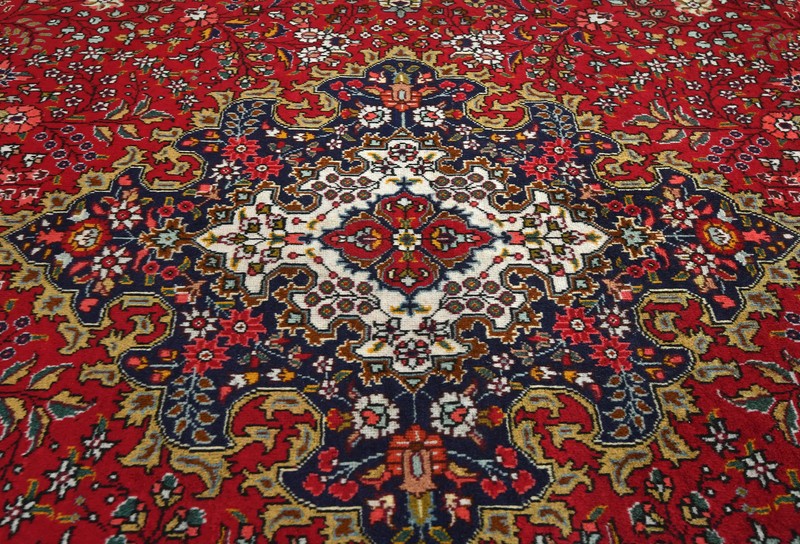 Handmade Vintage Red Floral Oriental Rug Classic Wool Living Room Carpet 8X11 ft gallery