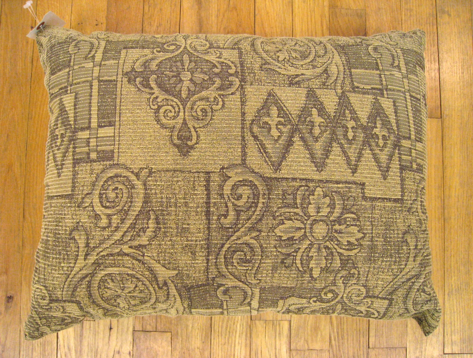 Vintage Decorative Pillow with Floro-Geometric Design on Both Sides! gallery