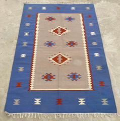Vintage Traditional Handmade Beautiful Turkish Kilim Floor Rug Carpet 183×122 cm