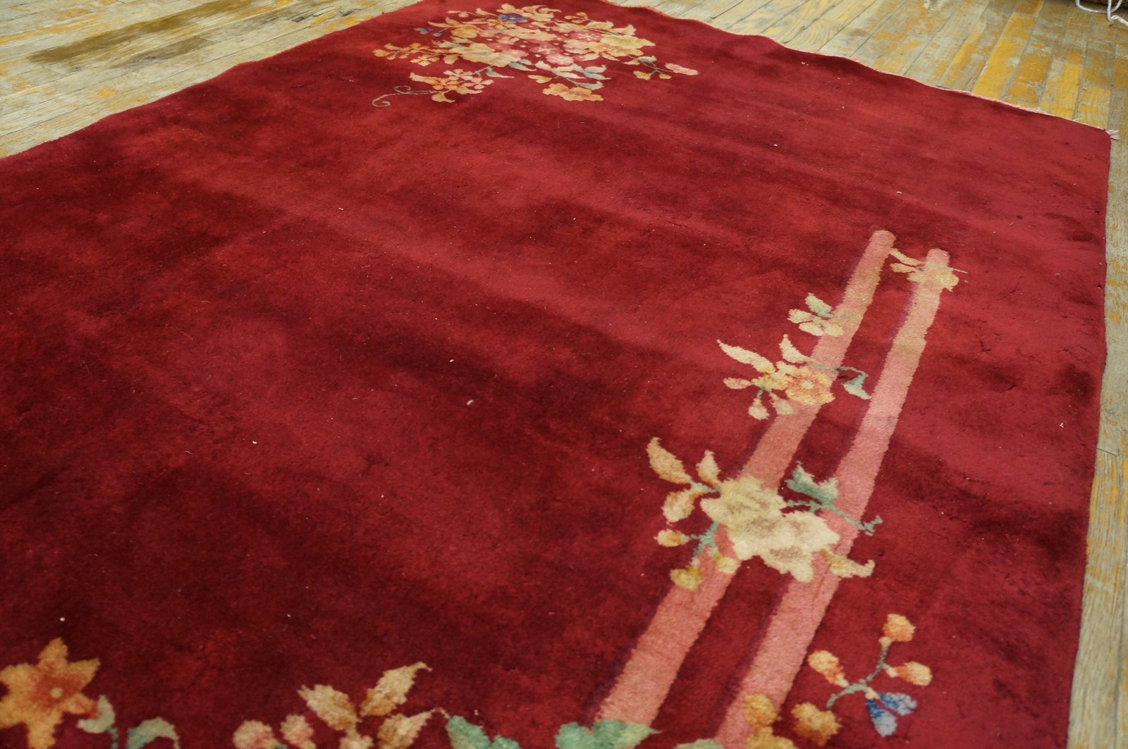 4X6 Antique Chinese Art Deco Wool Area Rug 1935 gallery
