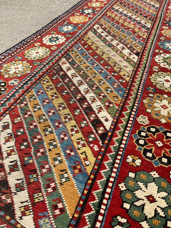 Antique 19th Century Gendje Caucasian Runner Rug 2'11" x 11'7" gallery