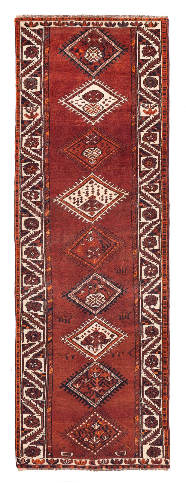 3'11" x 12'0" Vintage Hand-knotted Runner Rug Traditional Oriental Wool Carpet gallery