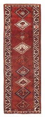 3’11” x 12’0″ Vintage Hand-knotted Runner Rug Traditional Oriental Wool Carpet
