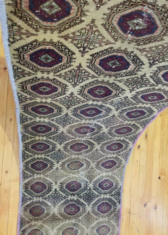 Beautiful Vintage 1950-1960s Wool Pile Sage Green Bunyan Runner Rug 2’2”x 7’8” gallery