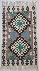 Vintage Handwoven Anatolian Pastel Kilim Rug 30″x51″ Traditional Turkish Art